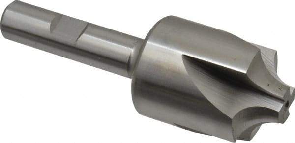 Hertel - 3/8" Radius, 1-1/4" Mill Diam, 4 Flute Cobalt Corner Rounding End Mill - Single End, Uncoated, 3-1/2" OAL, 1/2" Shank Diam - Apex Tool & Supply