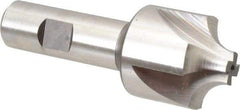 Hertel - 7/16" Radius, 1-3/8" Mill Diam, 4 Flute High Speed Steel Corner Rounding End Mill - Single End, Uncoated, 3-3/4" OAL, 3/4" Shank Diam - Apex Tool & Supply