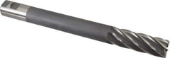 Hertel - 1-1/4", 3-1/2" LOC, 1-1/4" Shank Diam, 12-1/2" OAL, 6 Flute, High Speed Steel Square End Mill - Single End, Uncoated, Right Hand Cut - Apex Tool & Supply