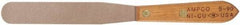 Ampco - 2" Wide Chisel Edge Blade Nickel Copper Spatula - Stiff, Straight Wood Handle, 19-1/4" OAL - Apex Tool & Supply