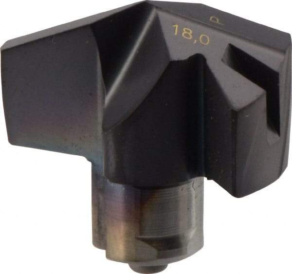 Iscar - Series ICP, 18.01mm Diam Grade IC908 140° Replaceable Drill Tip - Carbide, TiAlN Finish, 18 Seat Size - Apex Tool & Supply