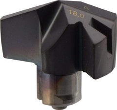 Iscar - Series ICP, 18.01mm Diam Grade IC908 140° Replaceable Drill Tip - Carbide, TiAlN Finish, 18 Seat Size - Apex Tool & Supply