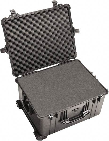 Pelican Products, Inc. - 19-11/16" Wide x 11-7/8" High, Clamshell Hard Case - Black, Polypropylene - Apex Tool & Supply