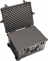 Pelican Products, Inc. - 19-11/16" Wide x 11-7/8" High, Clamshell Hard Case - Black, Polypropylene - Apex Tool & Supply
