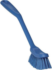 Vikan - 1" Bristle Length, Polyester Food Service Brush - 2-7/8" Long x 1" Wide Head, 11" OAL, Blue, Polypropylene Block - Apex Tool & Supply