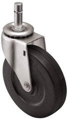 Shepherd - 2" Diam x 13/16" Wide x 2-5/8" OAH Stem Mount Swivel Caster - Soft Rubber, 80 Lb Capacity, Nylon Bearing, 7/16 x 7/8" Friction Stem - Apex Tool & Supply