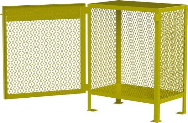 Jamco - 1 Shelf Gas Cylinder Storage Cabinet - Steel, 18" Wide x 30" Deep x 35" High, Safety Yellow - Apex Tool & Supply