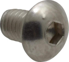 Value Collection - M4x0.70 Metric Coarse Hex Socket Drive, Button Screw - Grade 18-8 & Austenitic A2 Stainless Steel, Uncoated, Fully Threaded, 6mm Length Under Head - Apex Tool & Supply