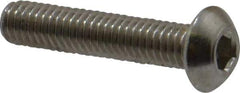 Value Collection - M4x0.70 Metric Coarse Hex Socket Drive, Button Screw - Grade 18-8 & Austenitic A2 Stainless Steel, Uncoated, Fully Threaded, 20mm Length Under Head - Apex Tool & Supply