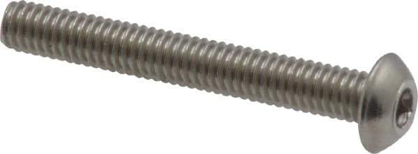 Value Collection - M4x0.70 Metric Coarse Hex Socket Drive, Button Screw - Grade 18-8 & Austenitic A2 Stainless Steel, Uncoated, Partially Threaded, 30mm Length Under Head - Apex Tool & Supply