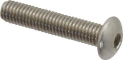 Value Collection - M5x0.80 Metric Coarse Hex Socket Drive, Button Screw - Grade 18-8 & Austenitic A2 Stainless Steel, Uncoated, Partially Threaded, 25mm Length Under Head - Apex Tool & Supply