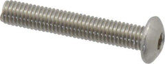Value Collection - M5x0.80 Metric Coarse Hex Socket Drive, Button Screw - Grade 18-8 & Austenitic A2 Stainless Steel, Uncoated, Partially Threaded, 30mm Length Under Head - Apex Tool & Supply