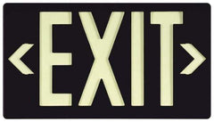 NMC - Exit, Plastic Exit Sign - 15-7/8" Wide x 8-5/8" High, Glow-in-the-Dark - Apex Tool & Supply