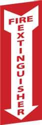 NMC - Fire Extinguisher - Do Not Block, Plastic Fire Sign - 4" Wide x 18" High, Glow-in-the-Dark - Apex Tool & Supply