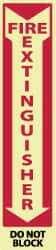 NMC - Fire Extinguisher - Do Not Block, Pressure Sensitive Vinyl Fire Sign - 4" Wide x 18" High, Glow-in-the-Dark - Apex Tool & Supply