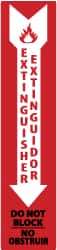 NMC - Extinguisher, Plastic Fire Sign - 4" Wide x 18" High, English/Spanish - Apex Tool & Supply