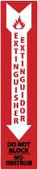 NMC - Extinguisher, Plastic Fire Sign - 4" Wide x 18" High, English/Spanish - Apex Tool & Supply