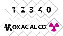 NMC - Pressure Sensitive Vinyl Number and Symbol Kit - White, Compatible with Manufacturer Number HMS15P and HMS15R, 21 Piece - Apex Tool & Supply