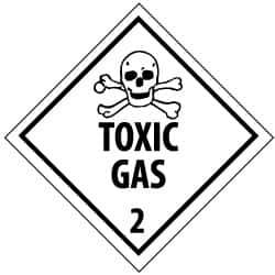 NMC - Toxic Gas DOT Shipping Label - 4" High x 4" Wide - Apex Tool & Supply