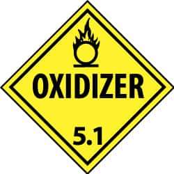 NMC - Oxidizer DOT Shipping Label - 4" High x 4" Wide - Apex Tool & Supply