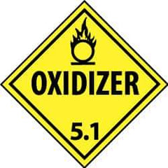 NMC - Oxidizer DOT Shipping Label - 4" High x 4" Wide - Apex Tool & Supply