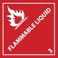 NMC - Flammable Liquid DOT Shipping Label - 4" High x 4" Wide - Apex Tool & Supply