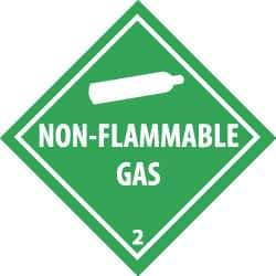 NMC - Non Flammable Gas DOT Shipping Label - 4" High x 4" Wide - Apex Tool & Supply