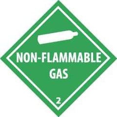 NMC - Non Flammable Gas DOT Shipping Label - 4" High x 4" Wide - Apex Tool & Supply