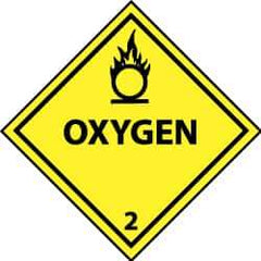 NMC - Oxygen DOT Shipping Label - 4" High x 4" Wide - Apex Tool & Supply
