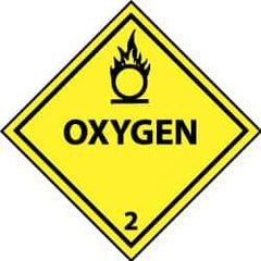 NMC - Oxygen DOT Shipping Label - 4" High x 4" Wide - Apex Tool & Supply