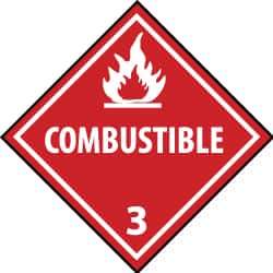 NMC - Combustible DOT Shipping Label - 4" High x 4" Wide - Apex Tool & Supply