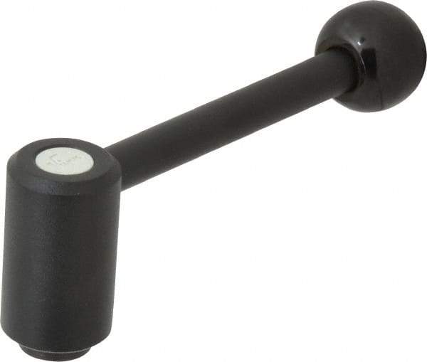 KIPP - 5/16-18, 0.94" Hub Diam, Steel Heavy Duty Adjustable Tension Lever with Internal Thread - 3.62" OAL, 1.46" High, 0.55" Hole Depth - Apex Tool & Supply