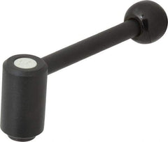 KIPP - 5/16-18, 0.94" Hub Diam, Steel Heavy Duty Adjustable Tension Lever with Internal Thread - 3.62" OAL, 1.46" High, 0.55" Hole Depth - Apex Tool & Supply