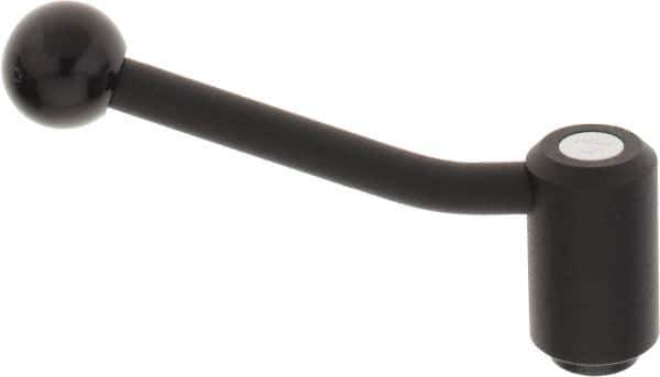 KIPP - 1/2-13, 1.3" Hub Diam, Steel Heavy Duty Adjustable Tension Lever with Internal Thread - 5.06" OAL, 3.19" High, 0.91" Hole Depth - Apex Tool & Supply