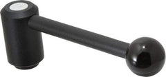 KIPP - 1/2-13, 1.3" Hub Diam, Steel Heavy Duty Adjustable Tension Lever with Internal Thread - 5.3" OAL, 1.85" High, 0.91" Hole Depth - Apex Tool & Supply