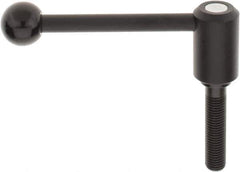KIPP - M16 x 2.0, 1.3" Hub Diam, Steel Threaded Stud Adjustable Tension Lever with 0° Handle - 2-3/4" Stud Length, 5.3" OAL, 1.85" High - Apex Tool & Supply