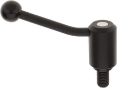 KIPP - 3/4-10, 1.61" Hub Diam, Steel Threaded Stud Adjustable Tension Lever with 20° Handle - 1.18" Stud Length, 5.06" OAL, 3.52" High - Apex Tool & Supply