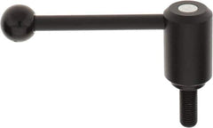 KIPP - M16 x 2.0, 1.61" Hub Diam, Steel Threaded Stud Adjustable Tension Lever with 0° Handle - 1.57" Stud Length, 5.3" OAL, 2.22" High - Apex Tool & Supply
