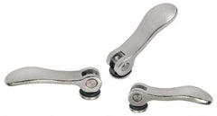 KIPP - #10-32, 0.59" Hub Diam, Stainless Steel Adjustable Clamping Handle - Apex Tool & Supply