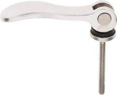 KIPP - #10-32, 0.59" Hub Diam, Stainless Steel Adjustable Clamping Handle - 1.57" Stud Length - Apex Tool & Supply