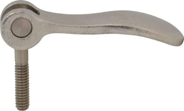 KIPP - 1/4-20, 0.59" Hub Diam, Stainless Steel Adjustable Clamping Handle - 0.78" Stud Length - Apex Tool & Supply