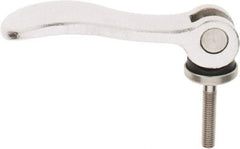 KIPP - M5 x 0.8, 0.59" Hub Diam, Stainless Steel Adjustable Clamping Handle - 0.78" Stud Length - Apex Tool & Supply