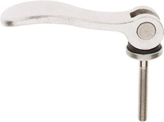 KIPP - M5 x 0.8, 0.59" Hub Diam, Stainless Steel Adjustable Clamping Handle - 1.18" Stud Length - Apex Tool & Supply