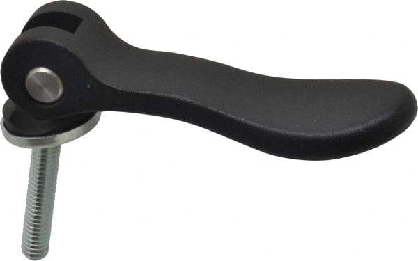 KIPP - 5/16-18, 0.94" Hub Diam, Black Powder Coat Cast Aluminum Adjustable Clamping Handle - 1.57" Stud Length - Apex Tool & Supply