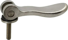 KIPP - 5/16-18, 1.06" Hub Diam, Stainless Steel Adjustable Clamping Handle - 1.18" Stud Length - Apex Tool & Supply