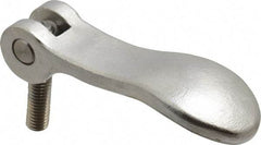 KIPP - 3/8-16, 1.06" Hub Diam, Stainless Steel Adjustable Clamping Handle - 0.99" Stud Length - Apex Tool & Supply