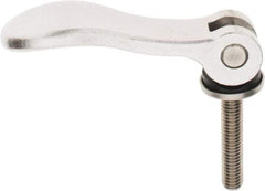 KIPP - 3/8-16, 1.06" Hub Diam, Stainless Steel Adjustable Clamping Handle - 1.96" Stud Length - Apex Tool & Supply