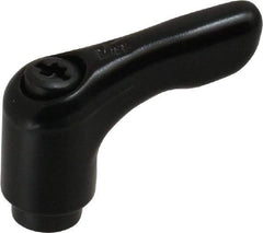 KIPP - #10-32, 0.51" Hub Diam, Zinc Die Cast (Steel Components) Tapped Insert Adjustable Clamping Handle - 1.85" OAL, 1.22" High, 0.35" Hole Depth - Apex Tool & Supply