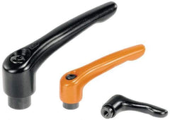 KIPP - #10-32, 0.51" Hub Diam, Zinc Die Cast (Stainless Steel Components) Tapped Insert Adjustable Clamping Handle - 1.85" OAL, 1.22" High, 0.35" Hole Depth - Apex Tool & Supply