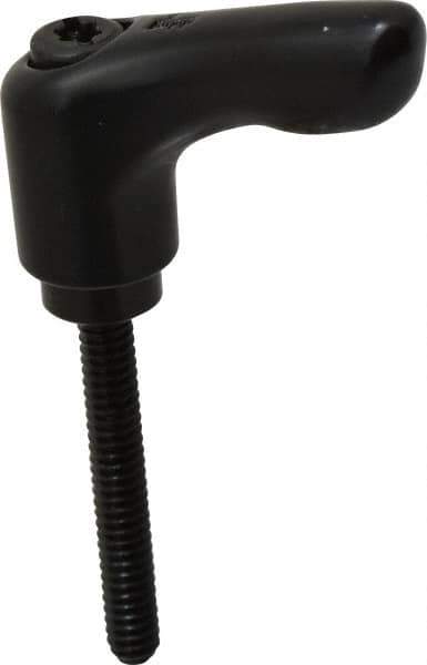 KIPP - #10-24, 0.55" Hub Diam, Zinc Die Cast (Steel Components) Threaded Stud Adjustable Clamping Handle - 1.38" Stud Length, 1.85" OAL, 1.22" High - Apex Tool & Supply